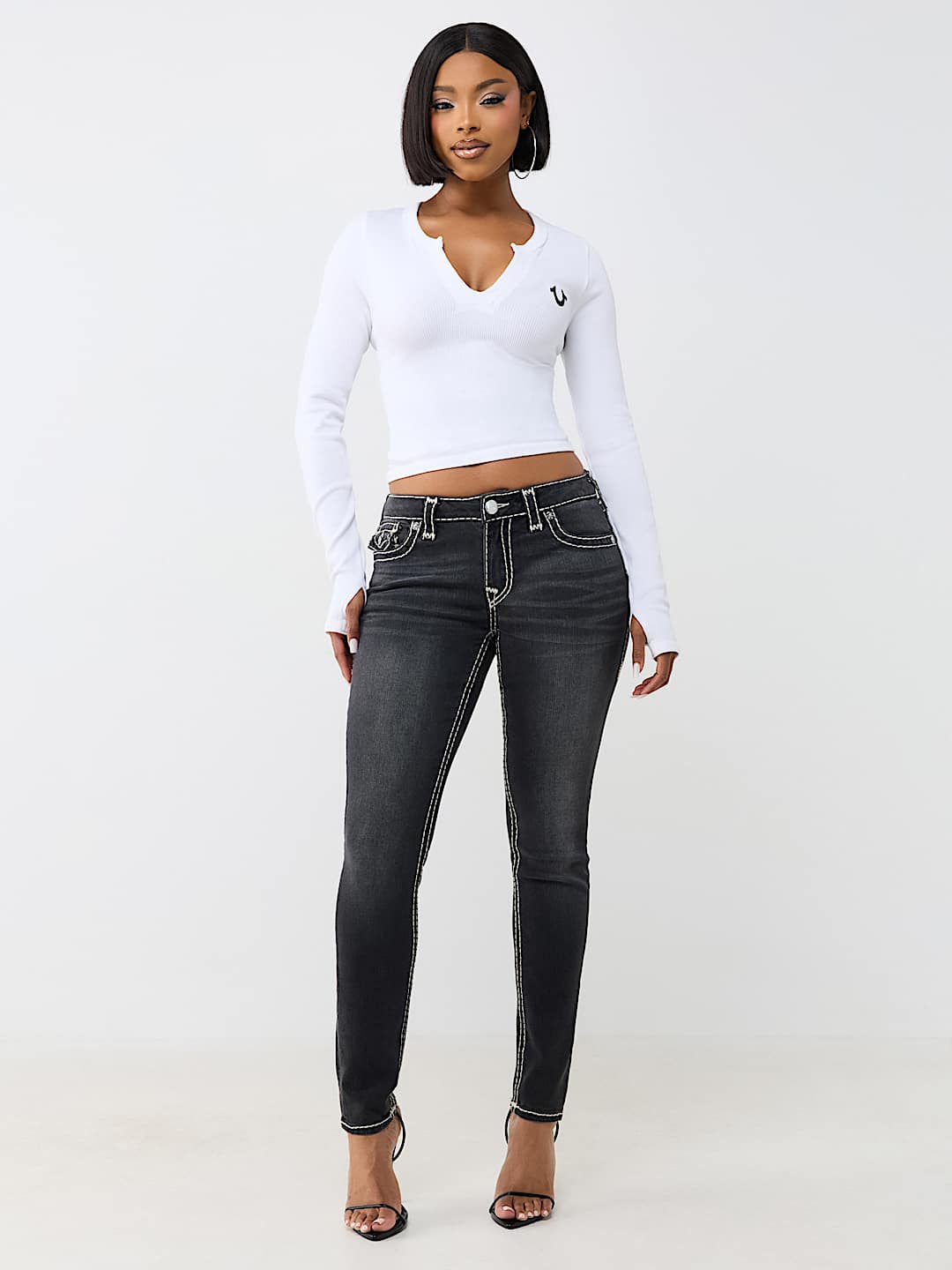 JENNIE MID RISE SUPER T CURVY SKINNY JEAN