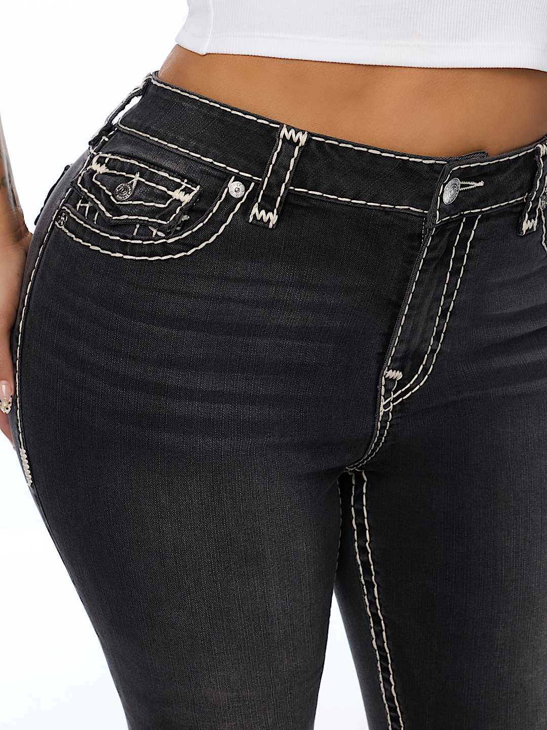 PLUS JENNIE MID RISE SUPER T CURVY SKINNY JEAN