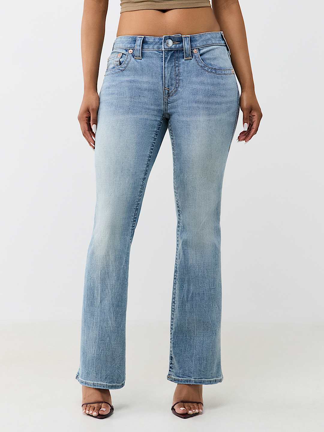 BECCA MID RISE SHORT INSEAM BOOTCUT JEAN