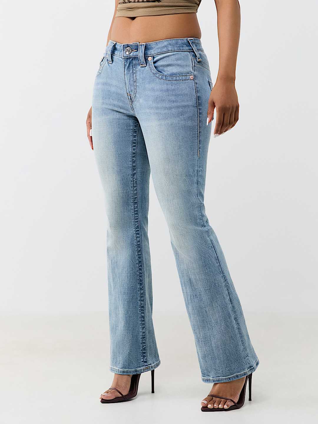 BECCA MID RISE SHORT INSEAM BOOTCUT JEAN