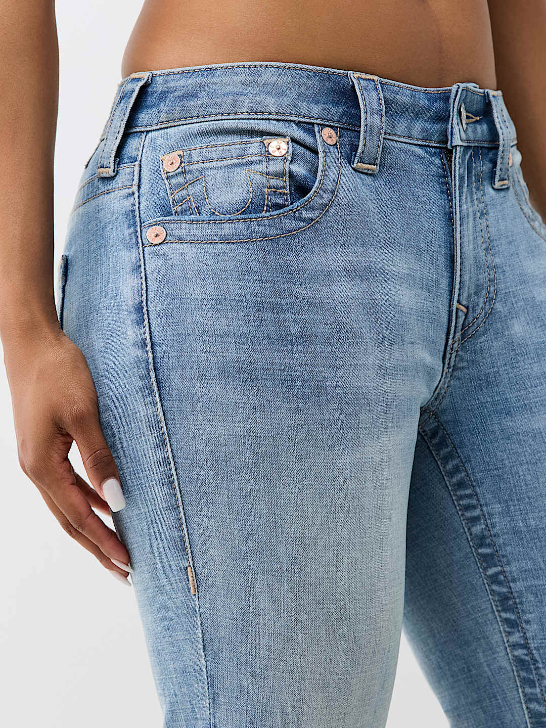 BECCA MID RISE SHORT INSEAM BOOTCUT JEAN