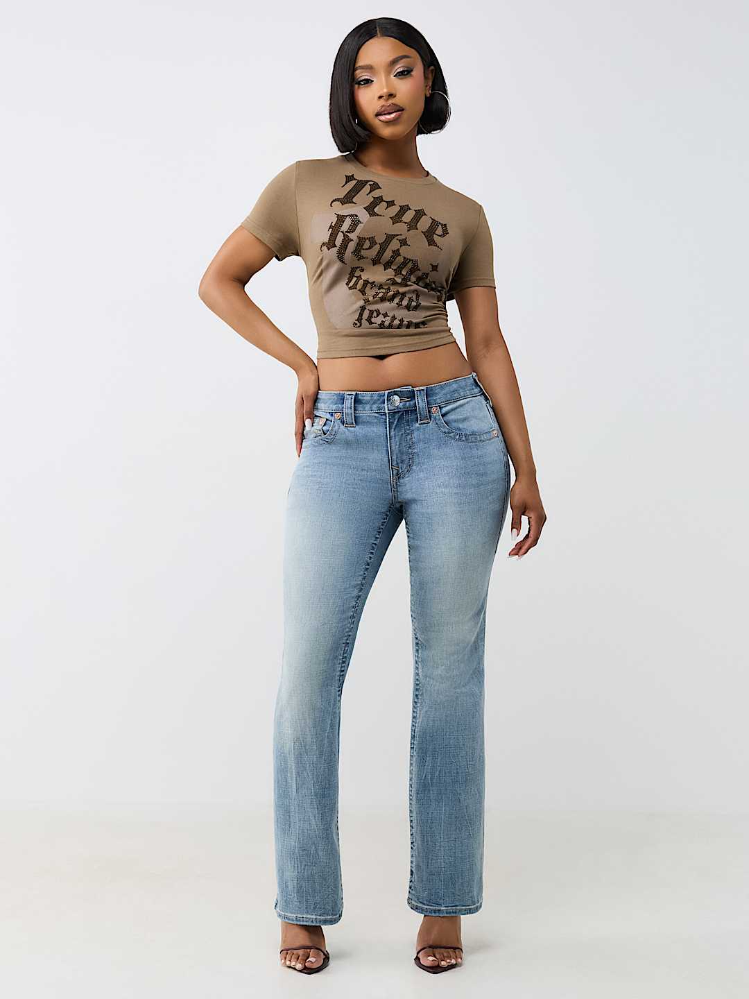 BECCA MID RISE SHORT INSEAM BOOTCUT JEAN