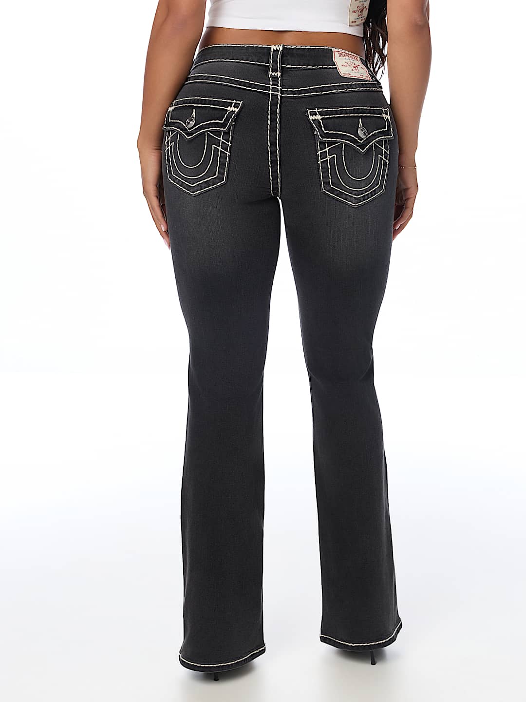 BECCA MID RISE SUPER T FLAP BOOTCUT JEAN