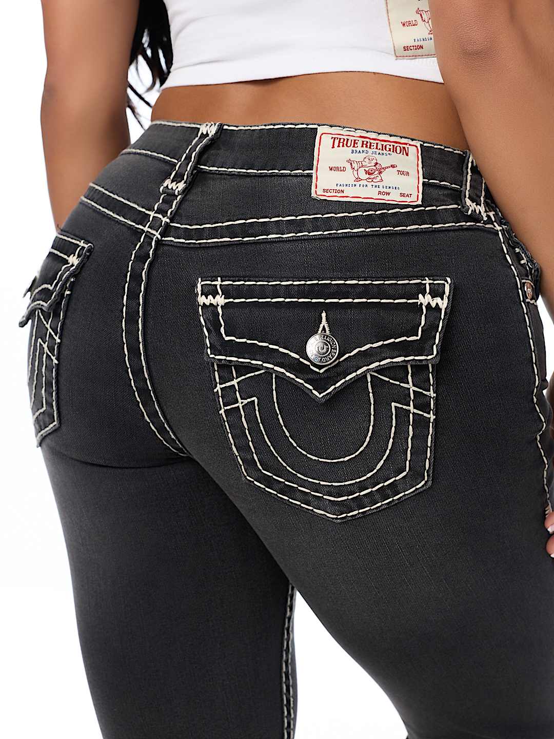 BECCA MID RISE SUPER T FLAP BOOTCUT JEAN