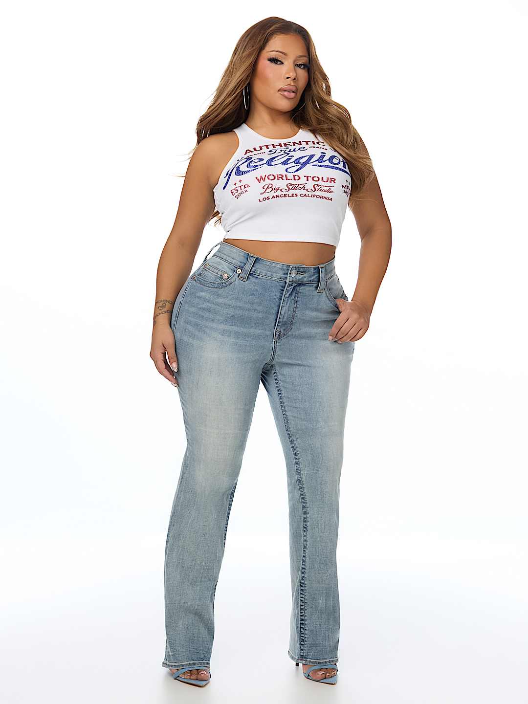PLUS BILLIE MID RISE STRAIGHT JEAN