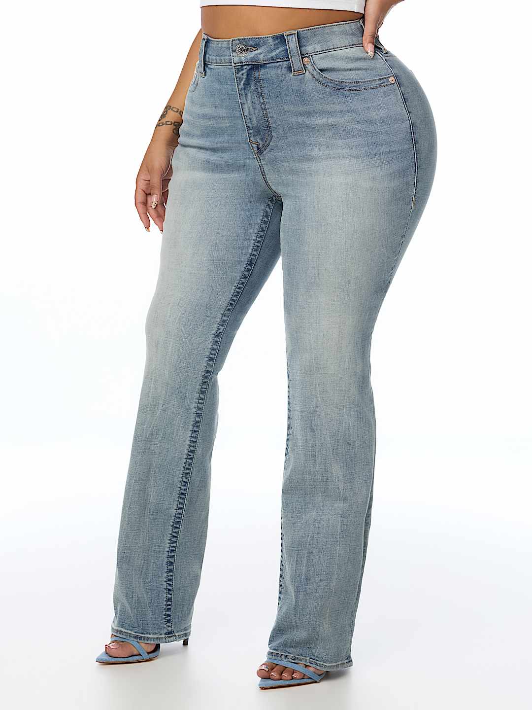 PLUS BILLIE MID RISE STRAIGHT JEAN