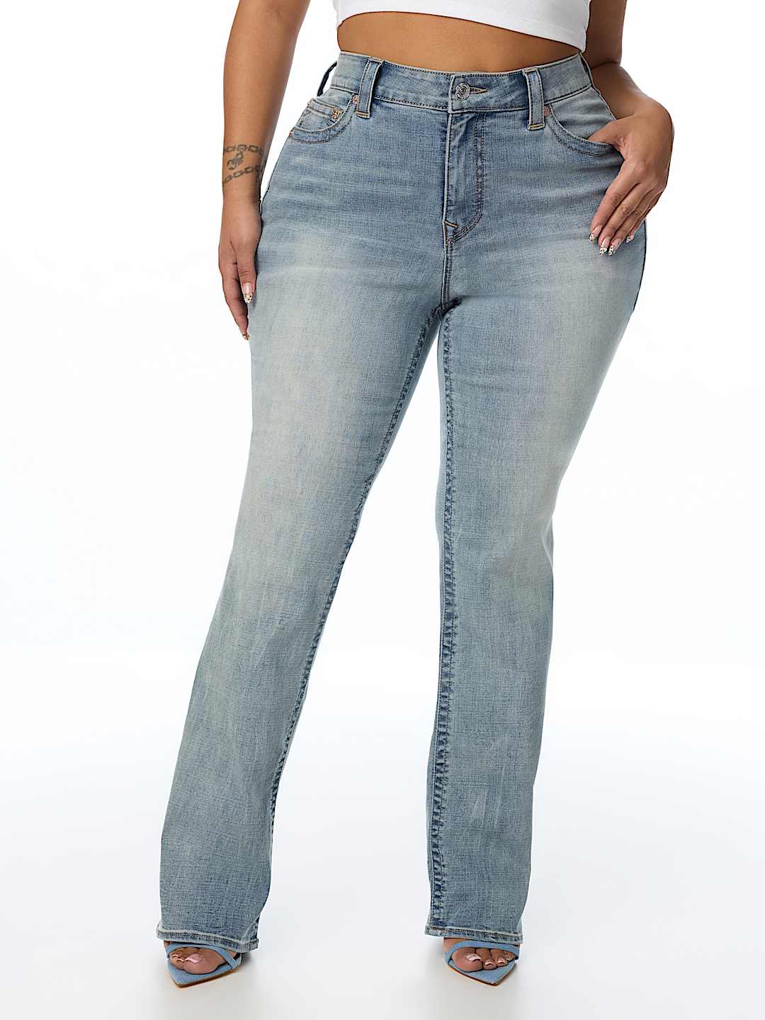 PLUS BILLIE MID RISE STRAIGHT JEAN