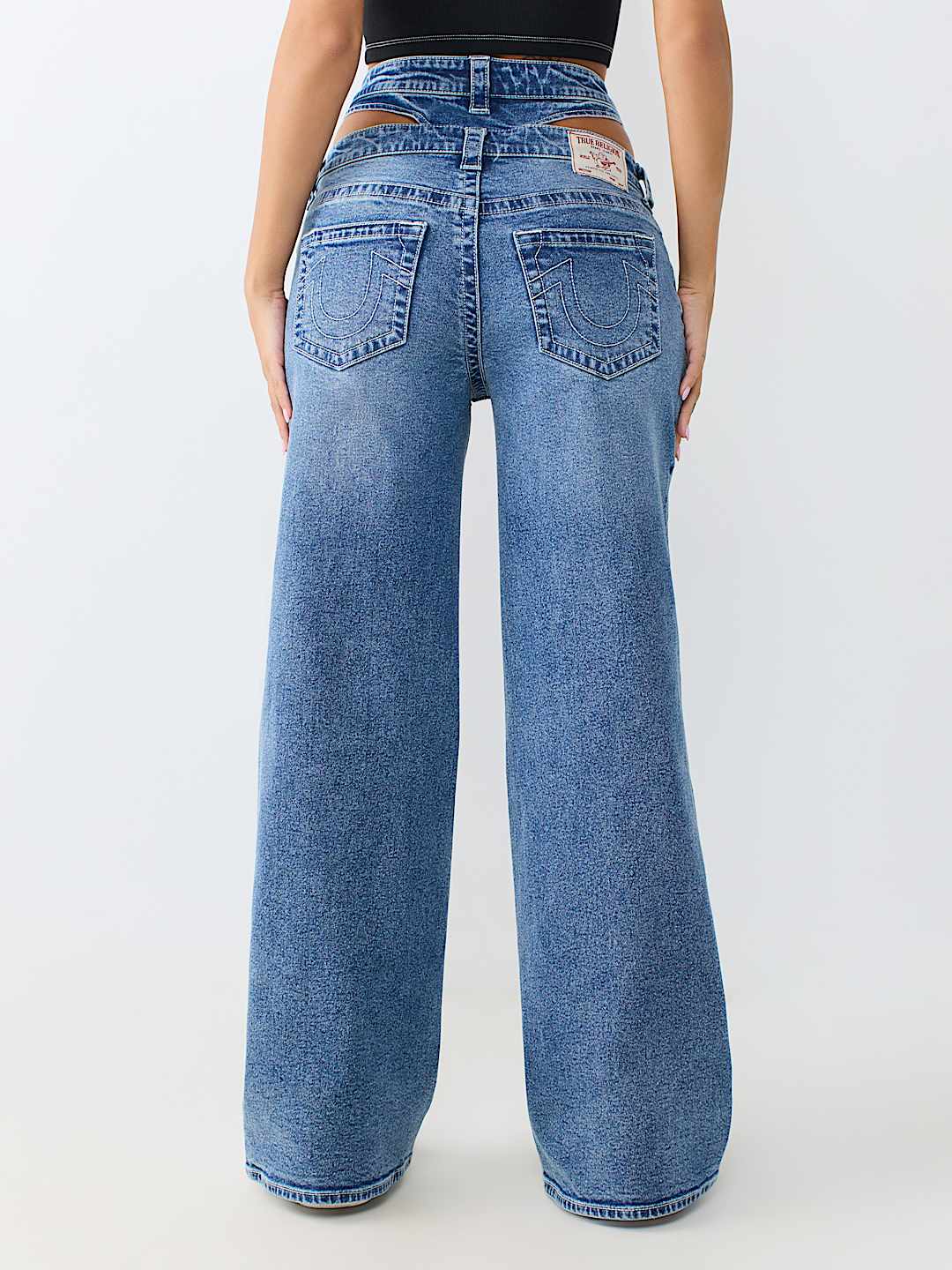 BOBBI CUT-OUT WAISTBAND BAGGY JEAN