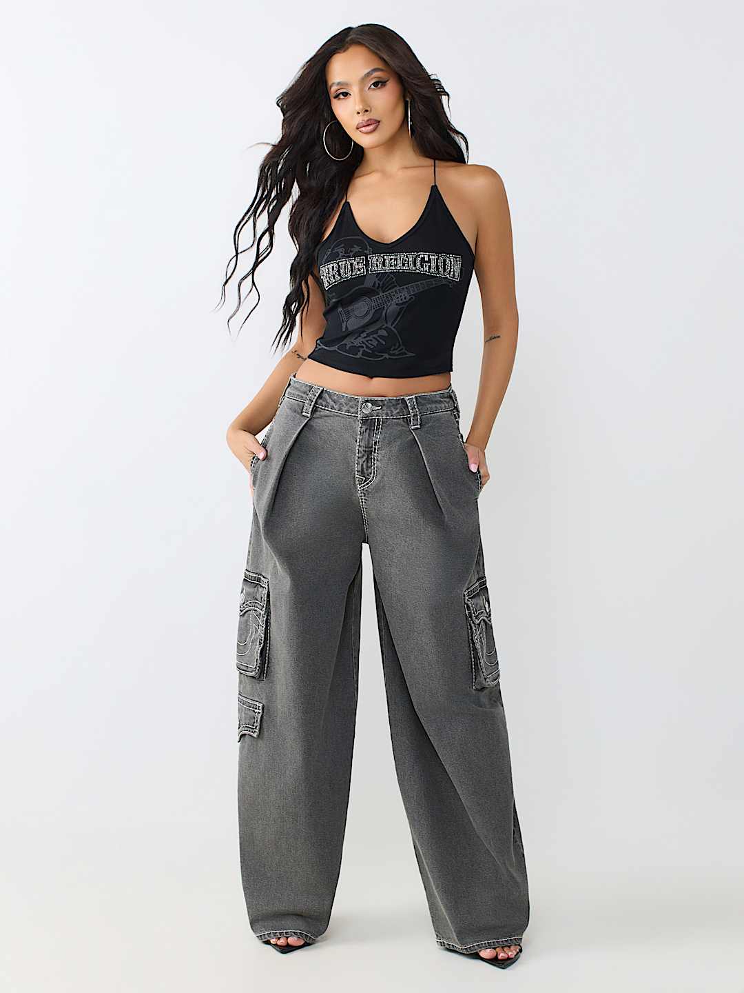 PLEATED BARREL BIG T CARGO JEAN
