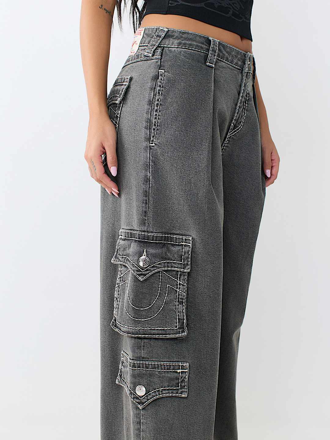 PLEATED BARREL BIG T CARGO JEAN