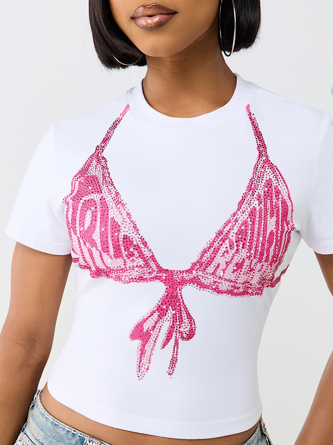 CRYSTAL BIKINI BABY TEE