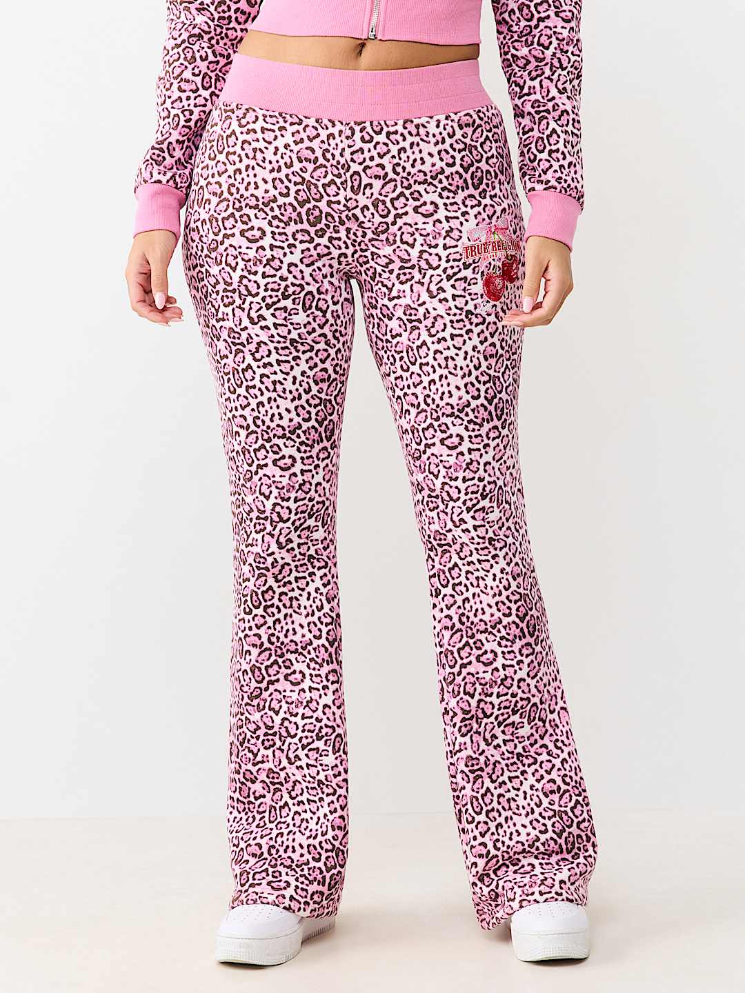 CHERRY LEOPARD BOOTCUT PANT