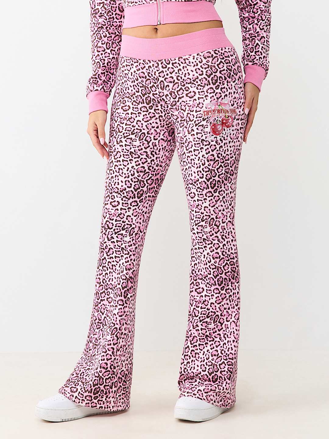 CHERRY LEOPARD BOOTCUT PANT