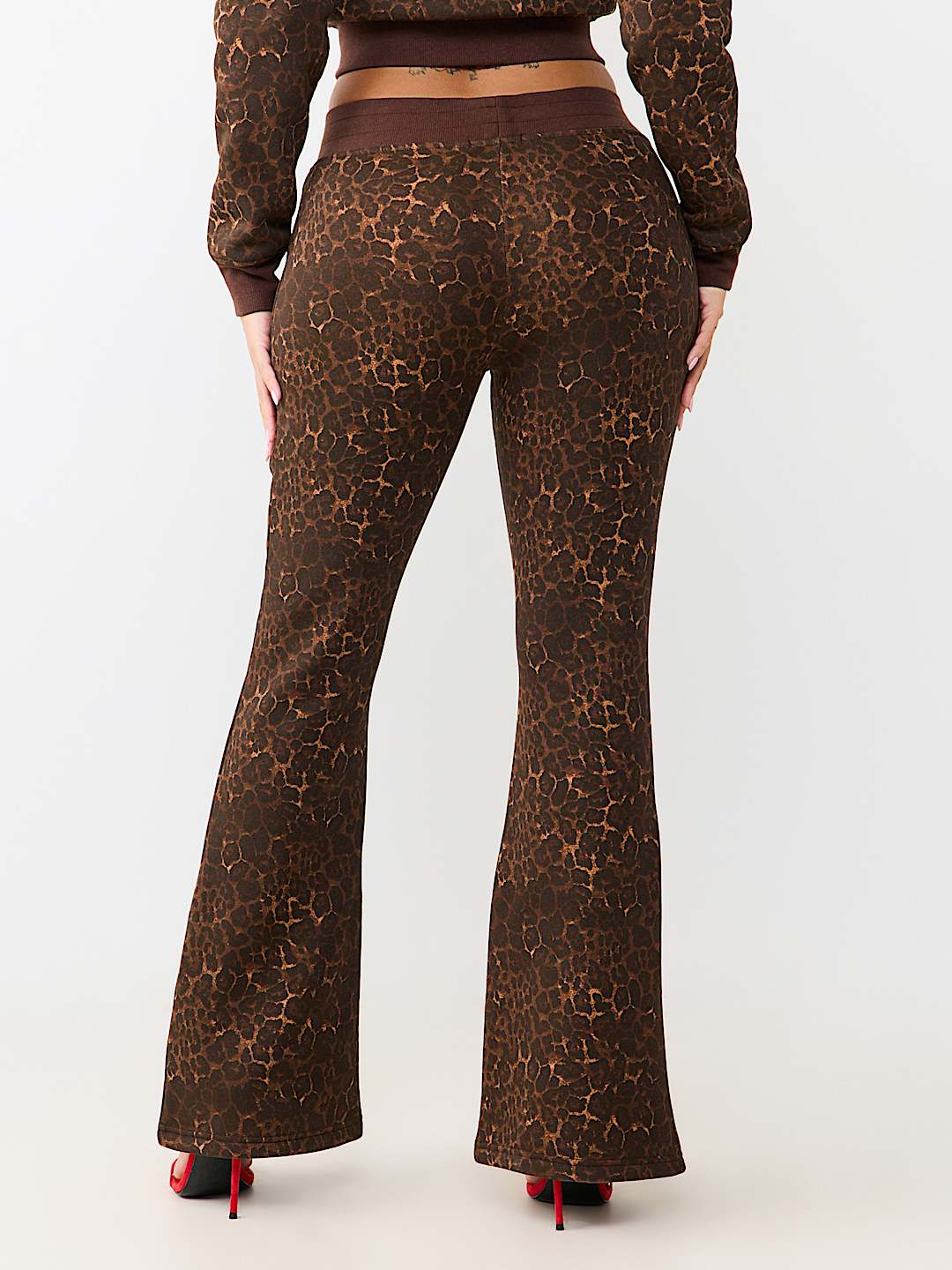 CHERRY LEOPARD BOOTCUT PANT