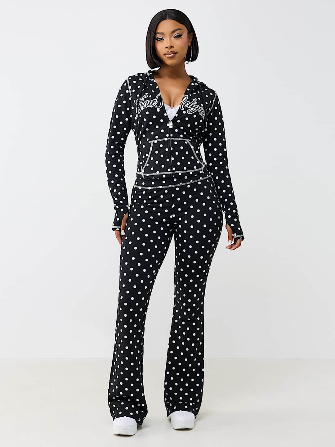 POLKA DOT BOOTCUT PANT