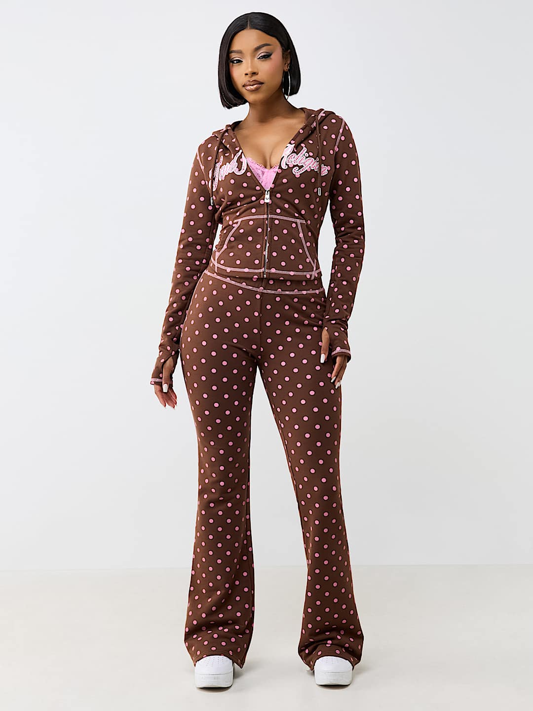 POLKA DOT BOOTCUT PANT