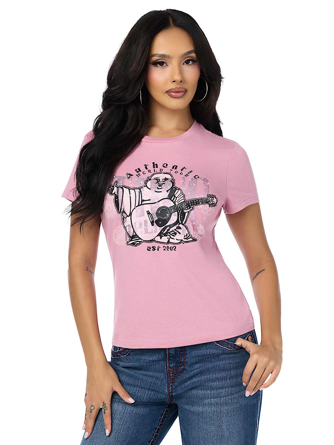 AUTHENTIC CRYSTAL BUDDHA TEE