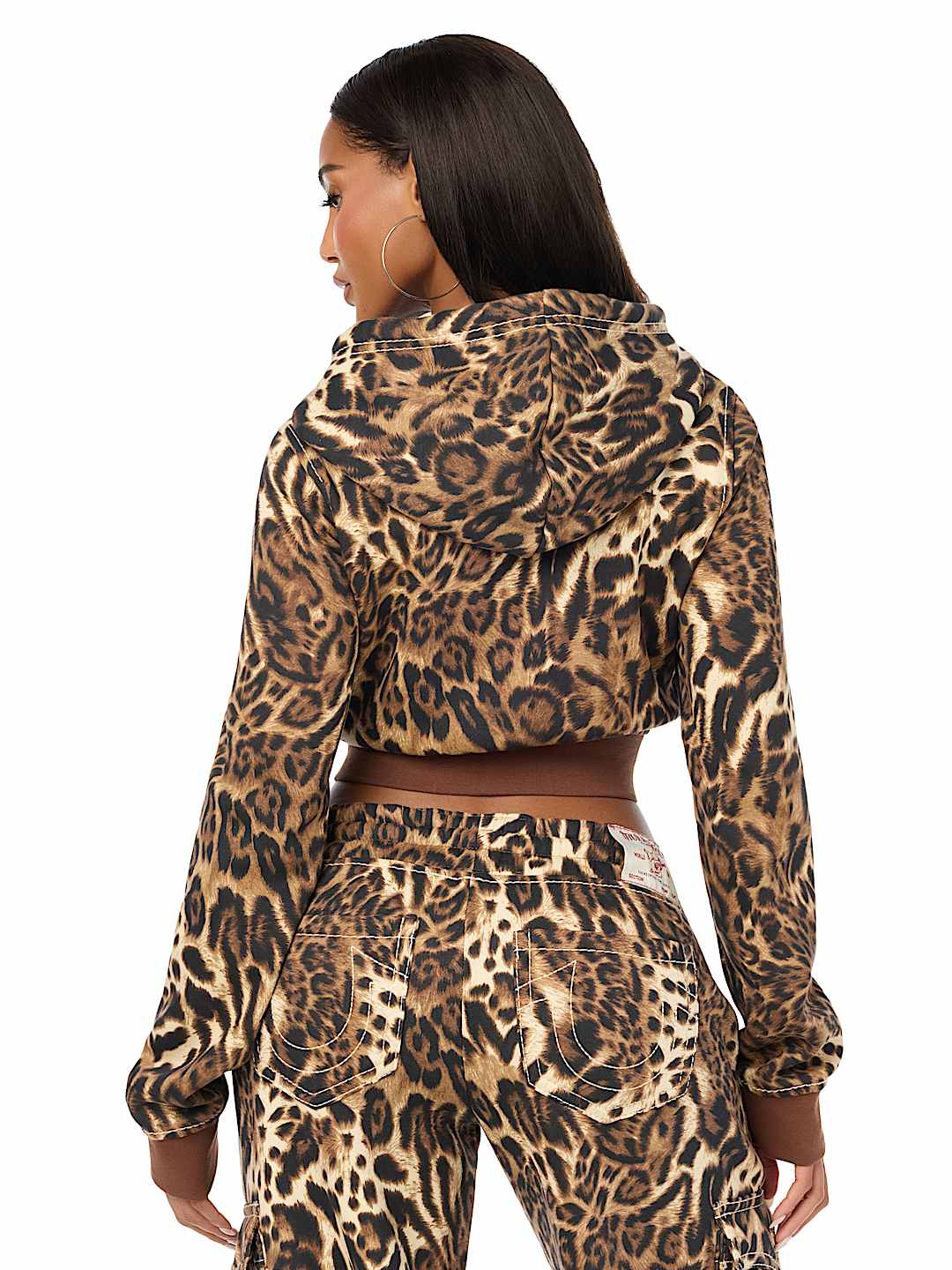 BIG T LEOPARD BUDDHA SHRUNKEN HOODIE