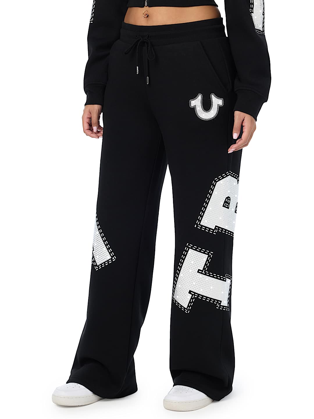 CRYSTAL MID RISE STRAIGHT LEG SWEATPANT