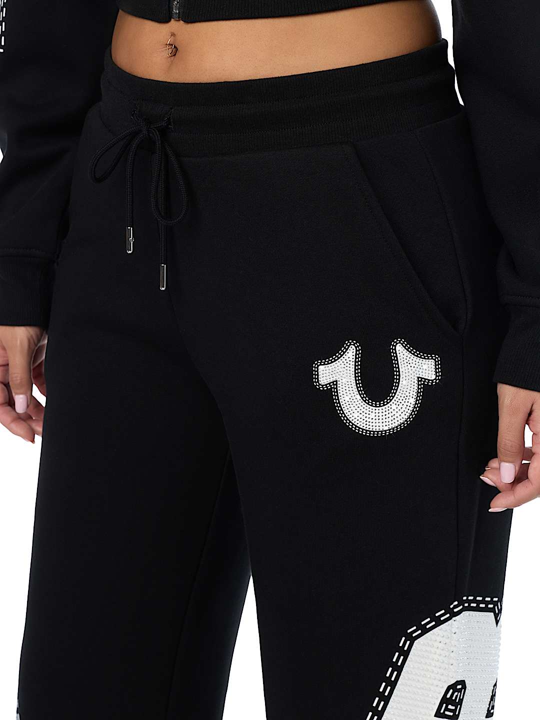 CRYSTAL MID RISE STRAIGHT LEG SWEATPANT