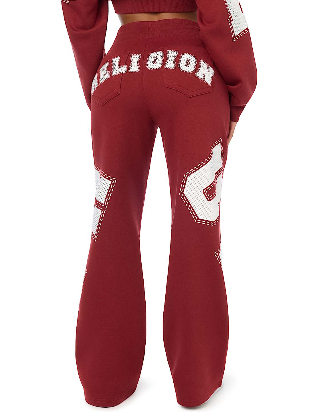 CRYSTAL MID RISE STRAIGHT LEG SWEATPANT