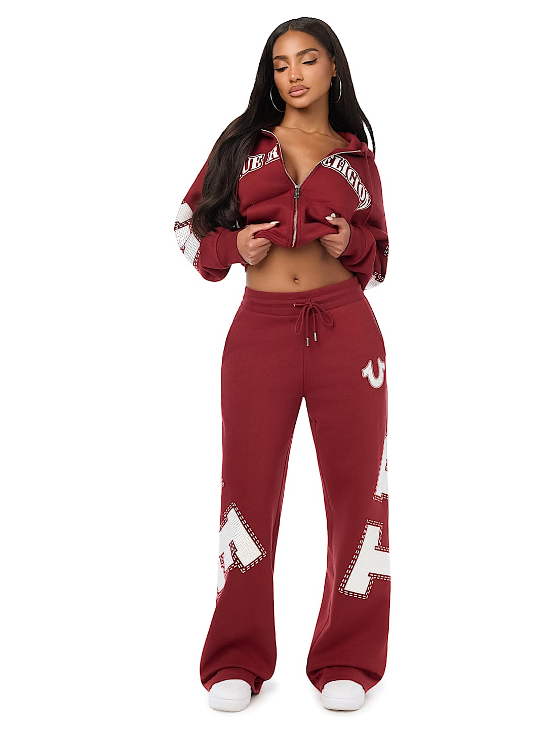CRYSTAL MID RISE STRAIGHT LEG SWEATPANT