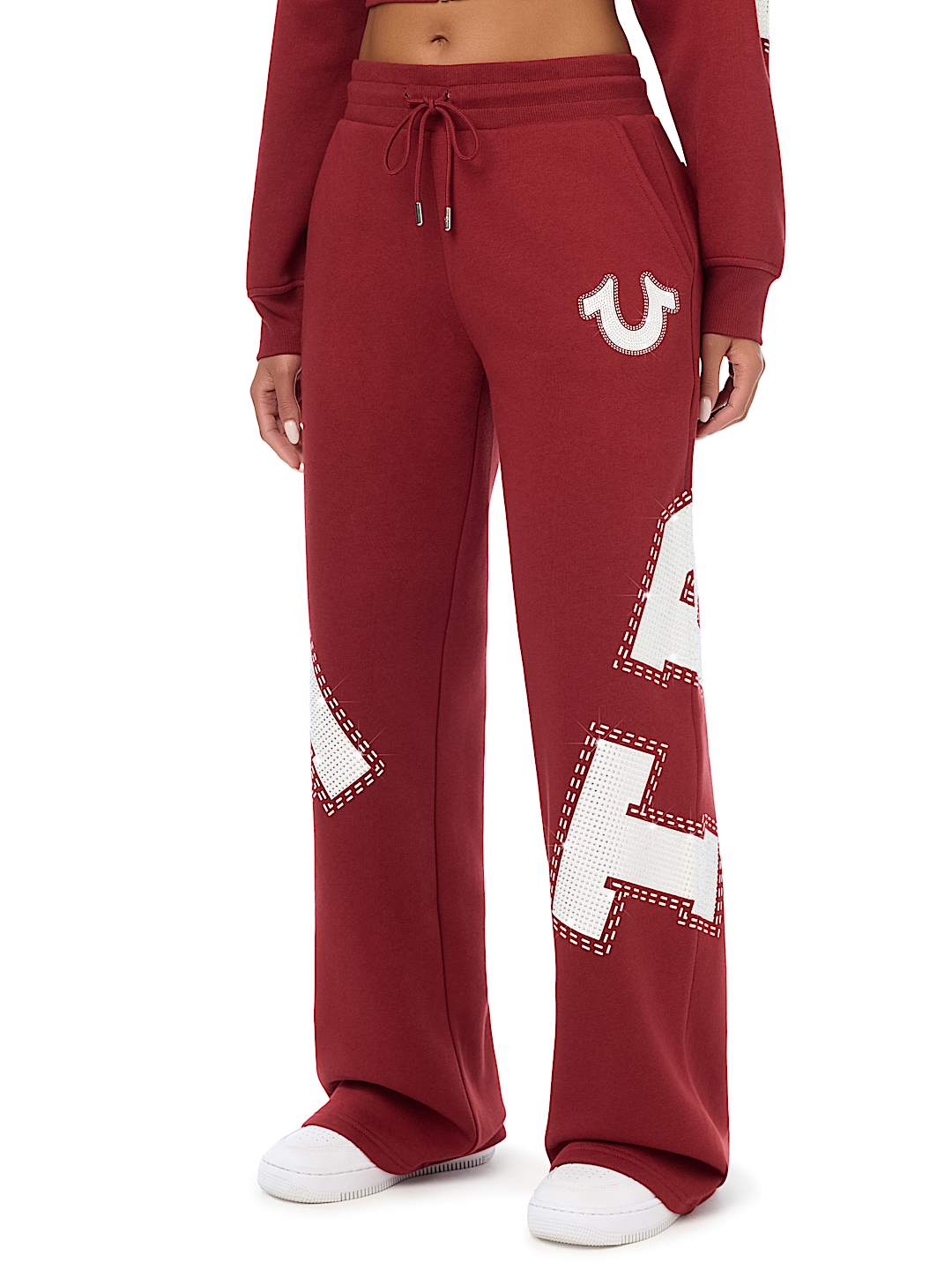 CRYSTAL MID RISE STRAIGHT LEG SWEATPANT