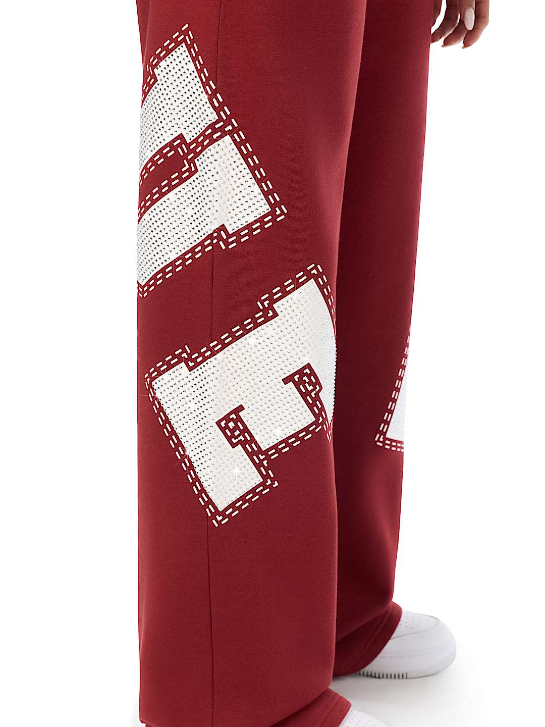 CRYSTAL MID RISE STRAIGHT LEG SWEATPANT