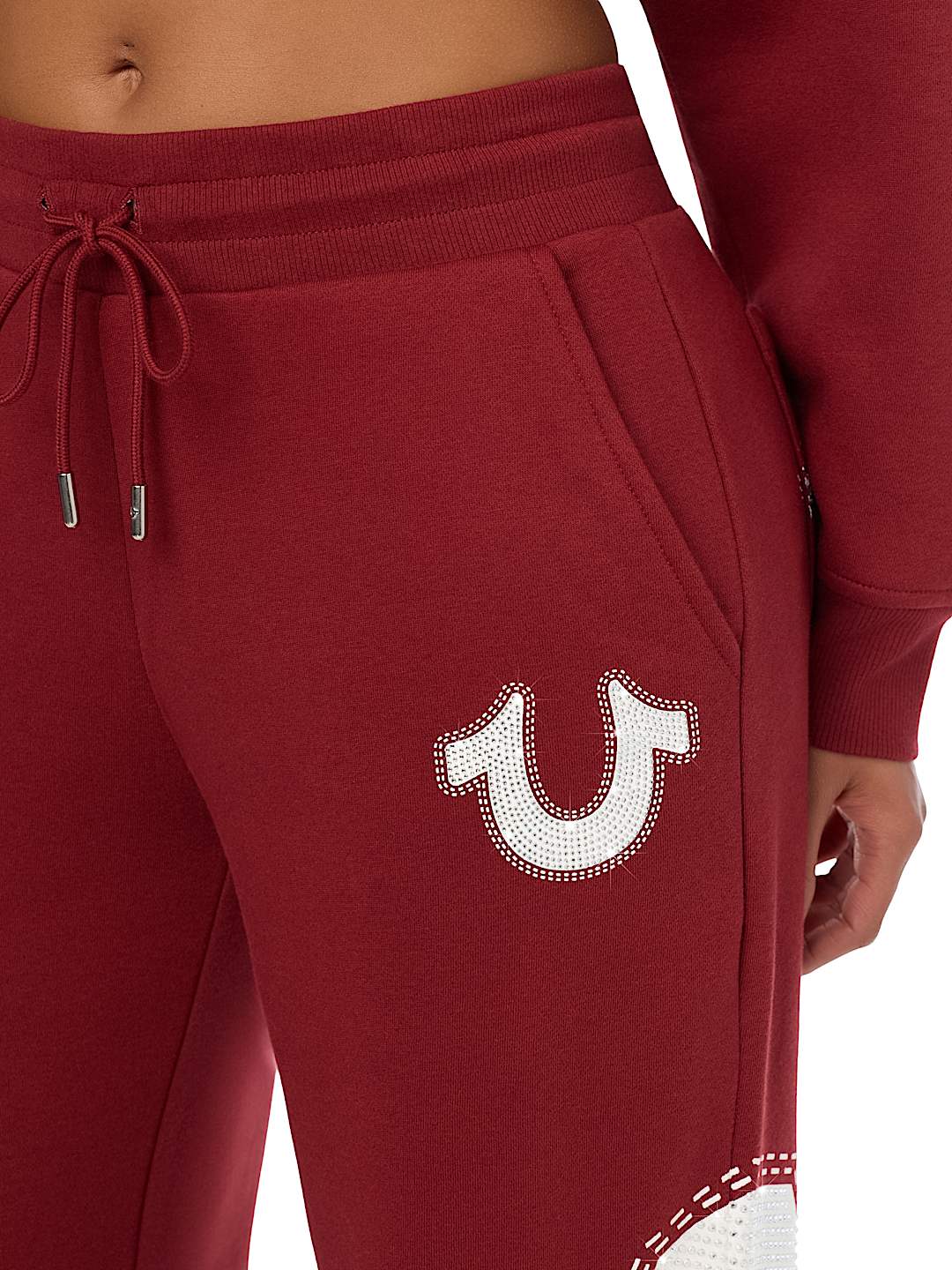 CRYSTAL MID RISE STRAIGHT LEG SWEATPANT