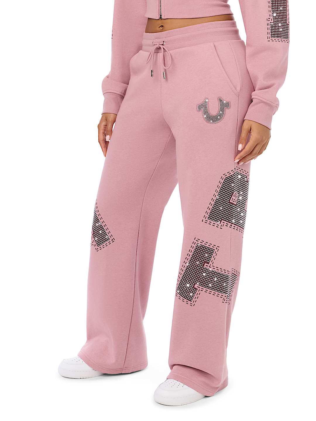 CRYSTAL MID RISE STRAIGHT LEG SWEATPANT