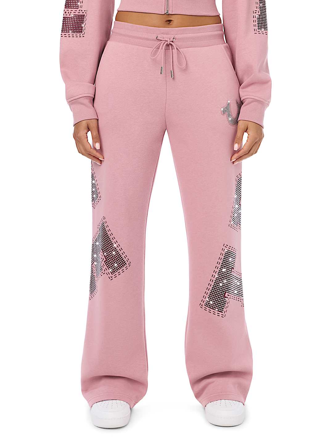 CRYSTAL MID RISE STRAIGHT LEG SWEATPANT