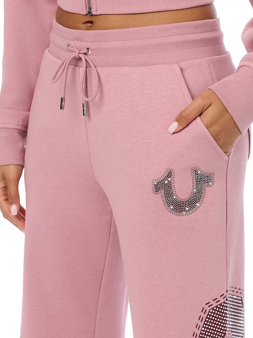 CRYSTAL MID RISE STRAIGHT LEG SWEATPANT