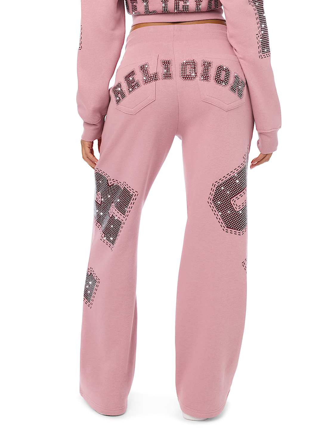 CRYSTAL MID RISE STRAIGHT LEG SWEATPANT