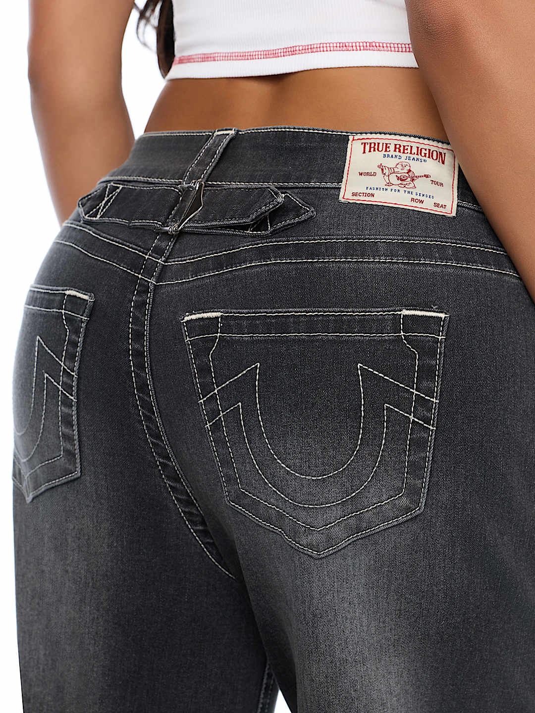  JESSIE MID RISE CINCHED SUPER BAGGY JEAN