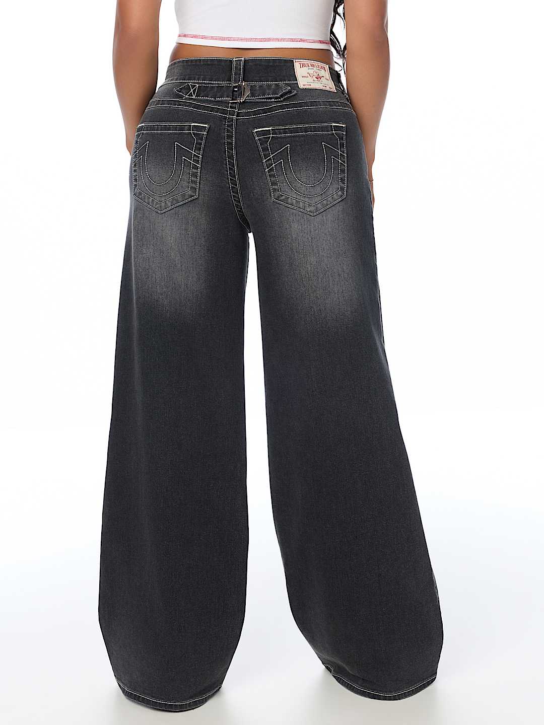  JESSIE MID RISE CINCHED SUPER BAGGY JEAN