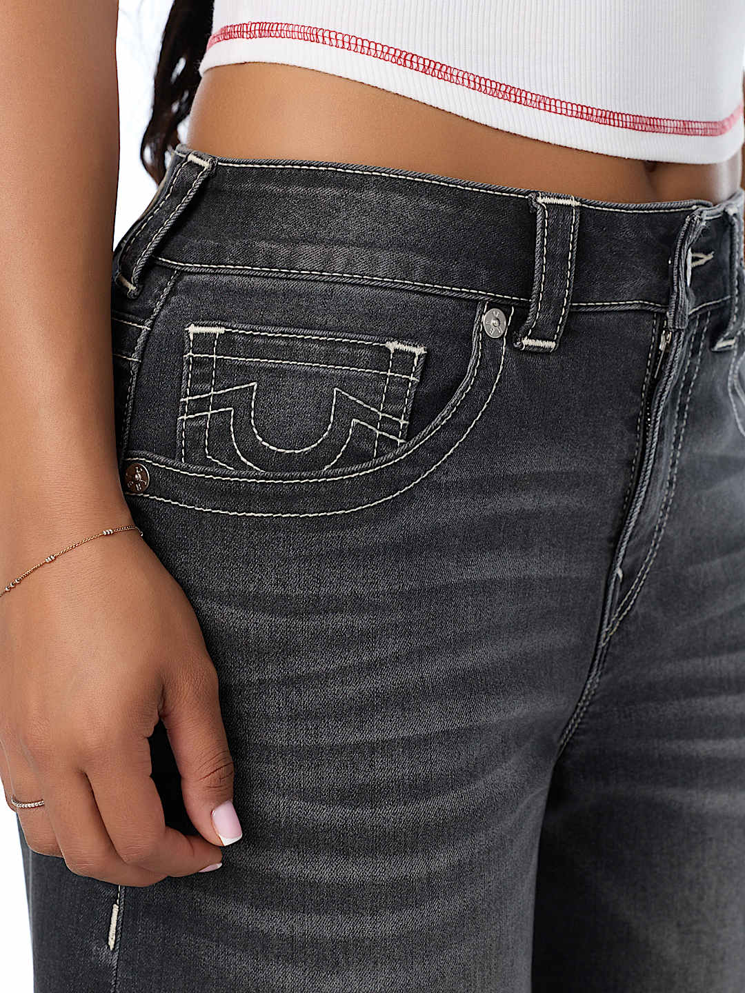  JESSIE MID RISE CINCHED SUPER BAGGY JEAN