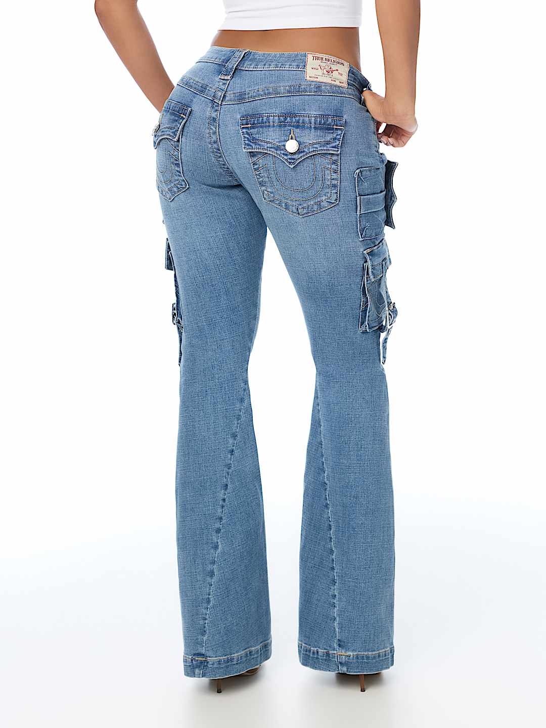 JOEY LOW RISE CARGO FLAP FLARE JEAN