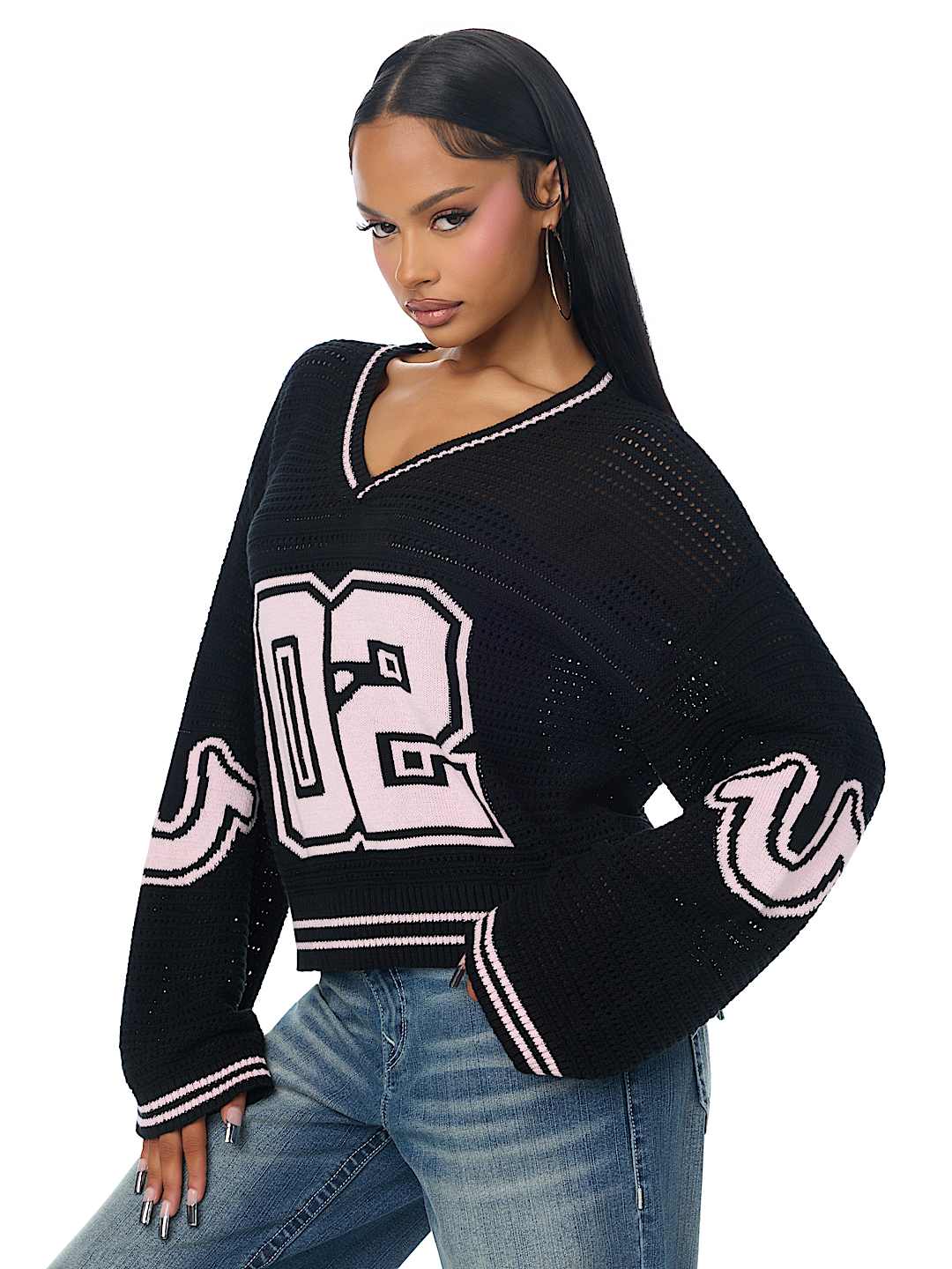 SPORTY SWEATER JERSEY TOP
