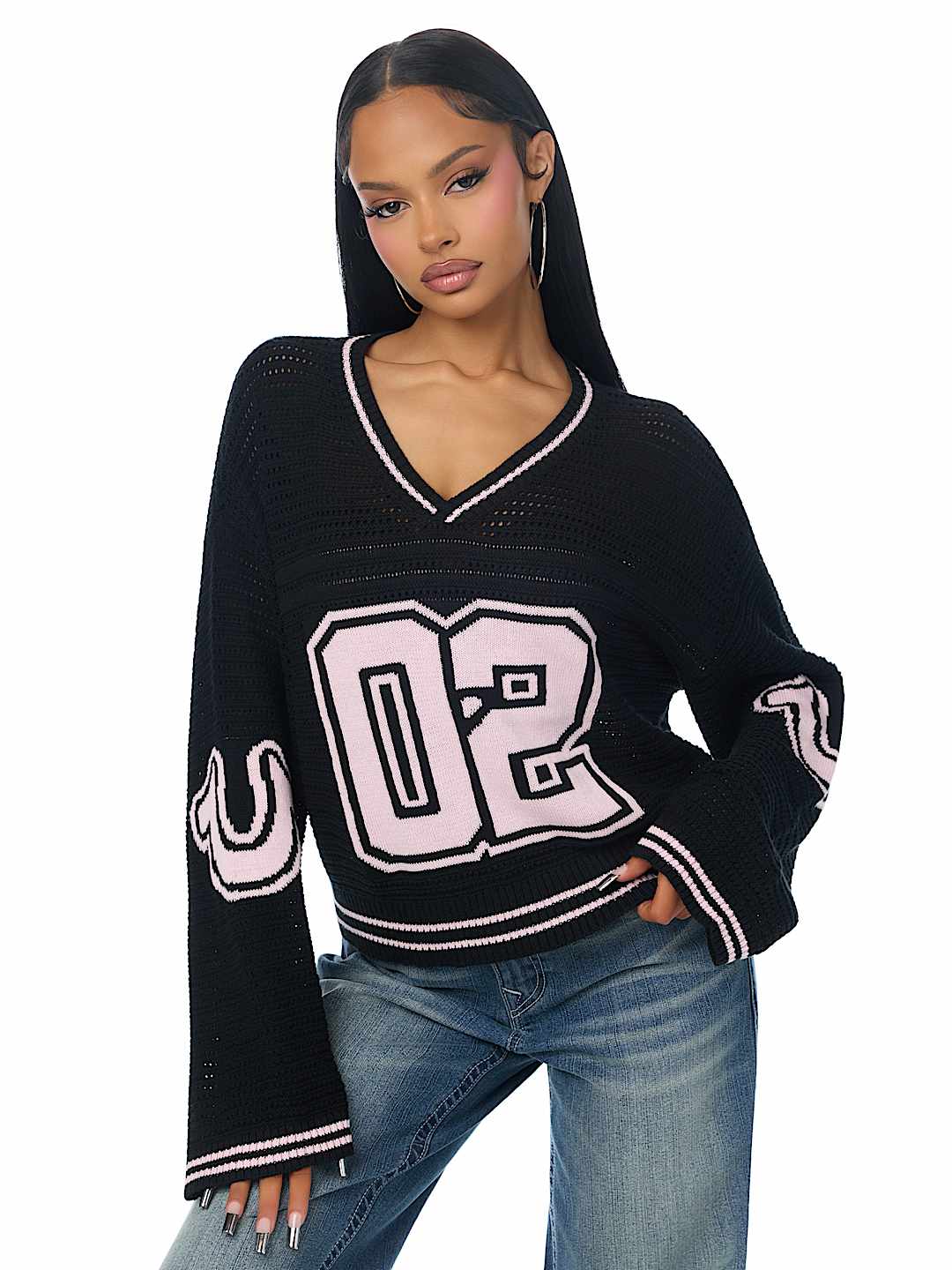 SPORTY SWEATER JERSEY TOP