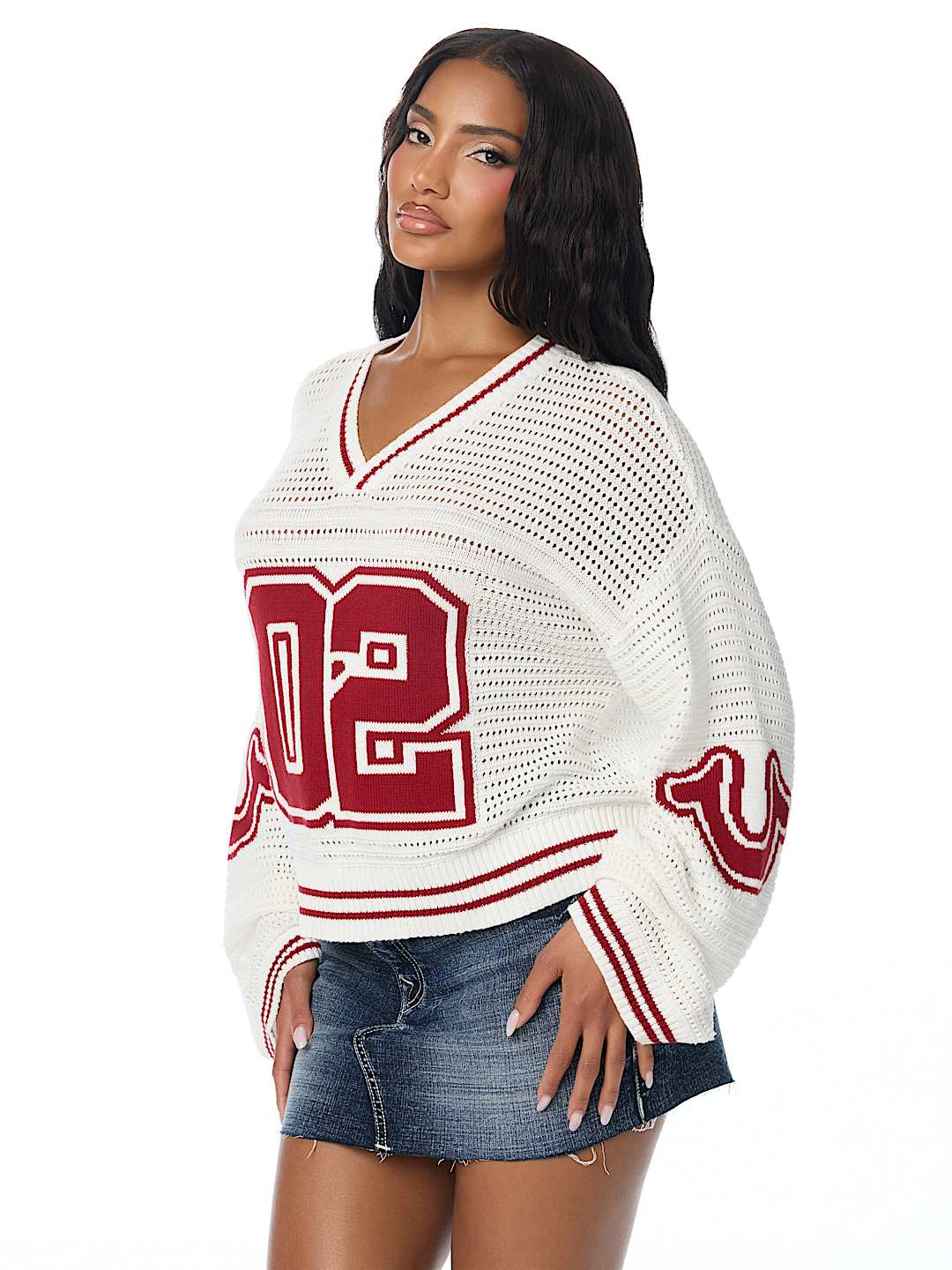 SPORTY SWEATER JERSEY TOP