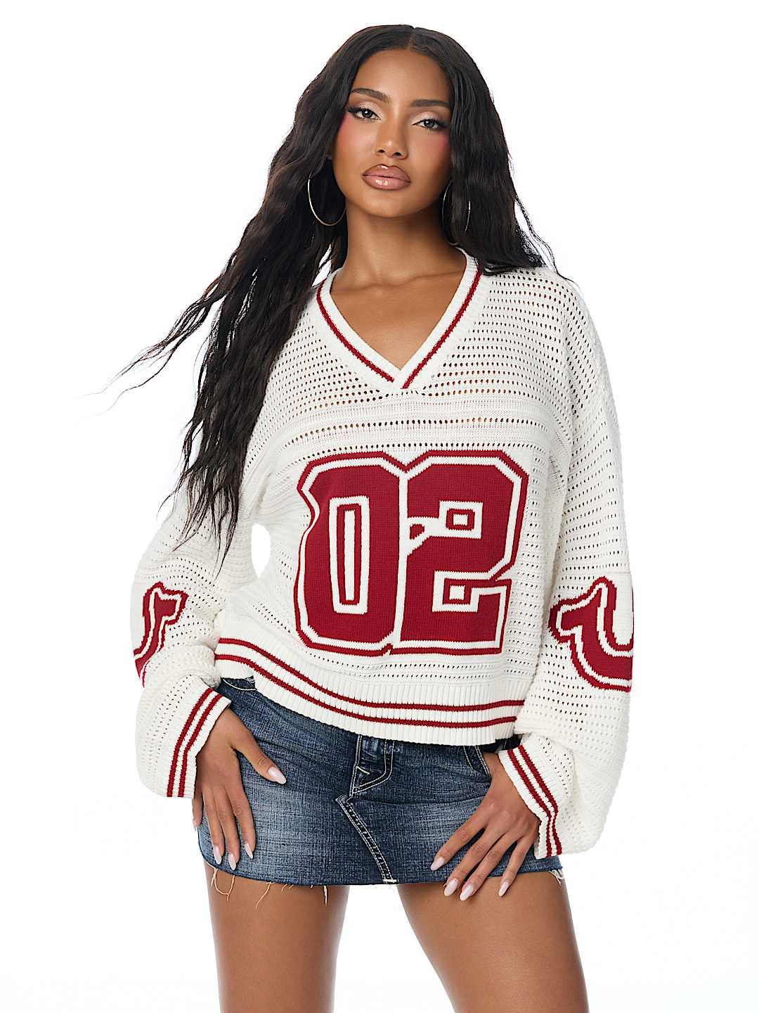 SPORTY SWEATER JERSEY TOP