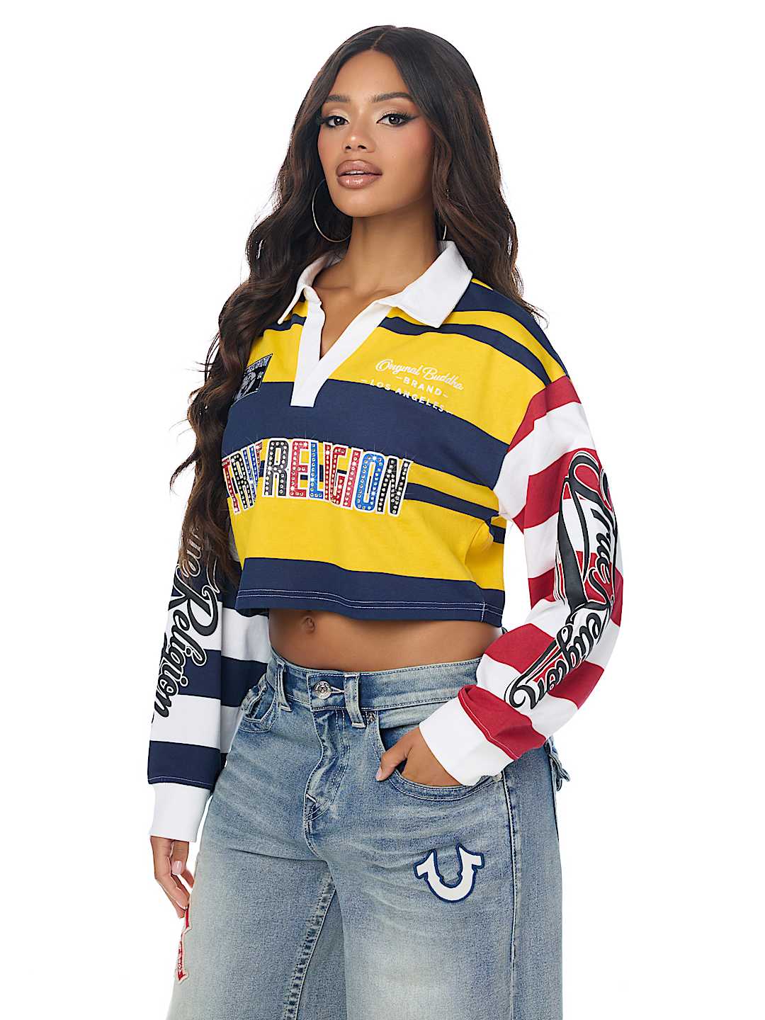 EMBROIDERD STRIPED POLO SHIRT