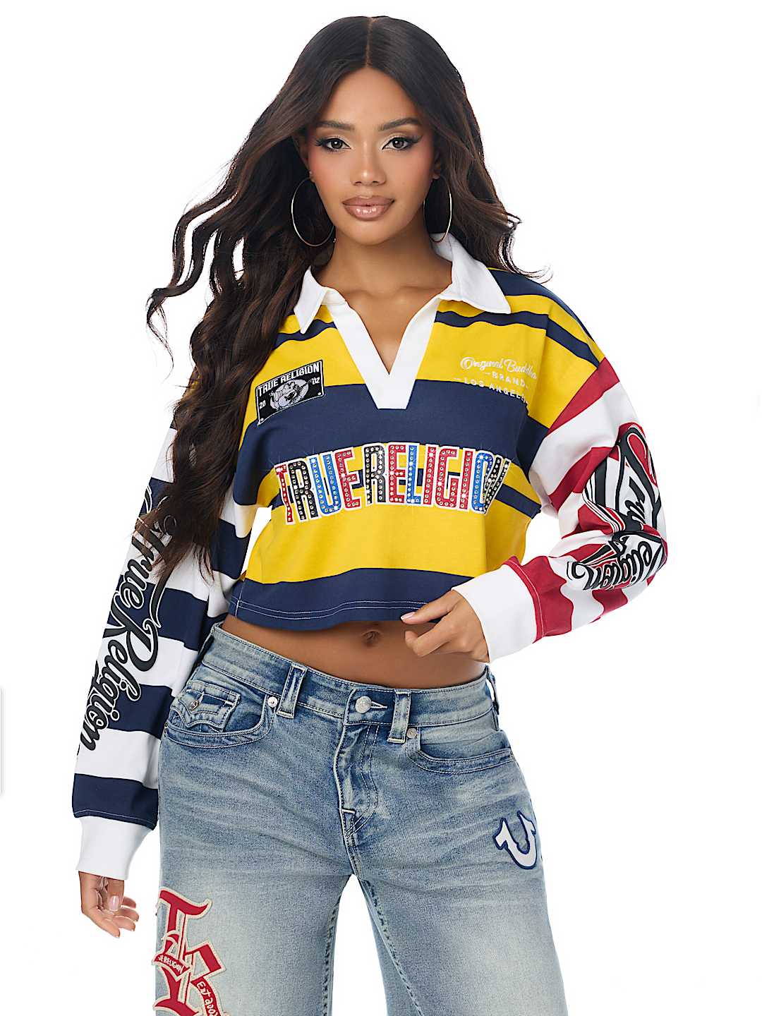 EMBROIDERD STRIPED POLO SHIRT