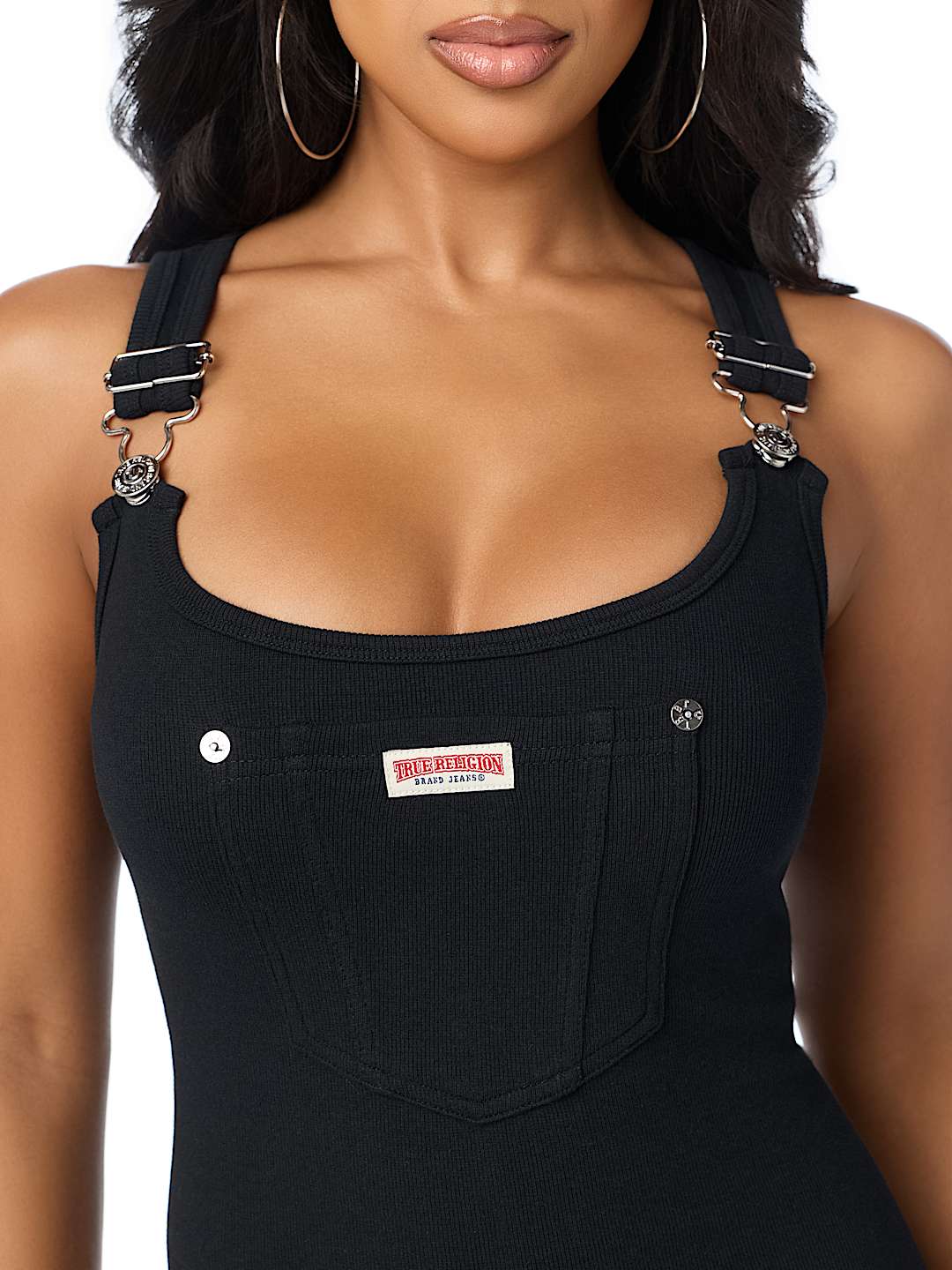 OVERALL RIBBED MINI DRESS