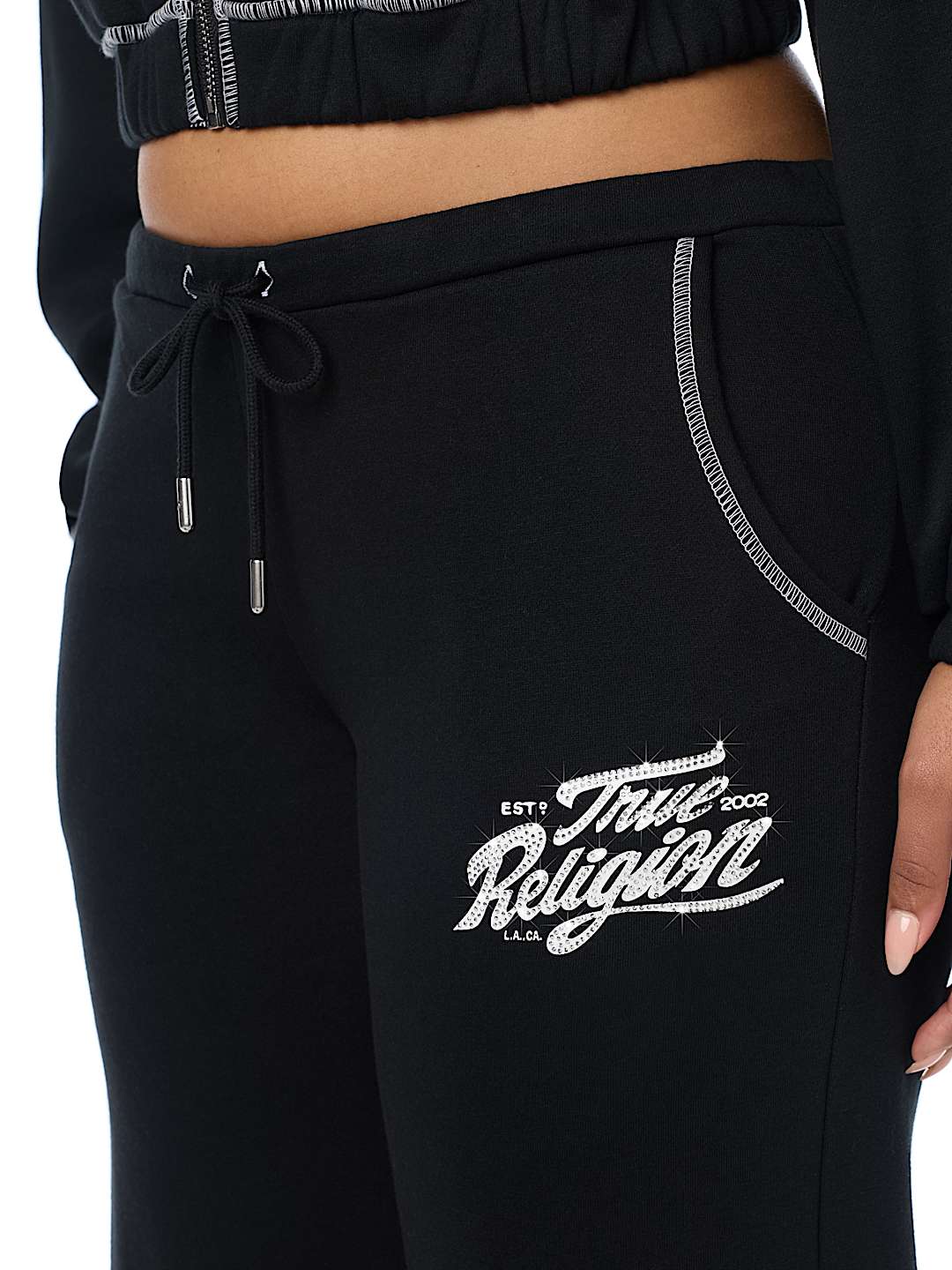 CRYSTAL CHERRY WIDE LEG SWEATPANT