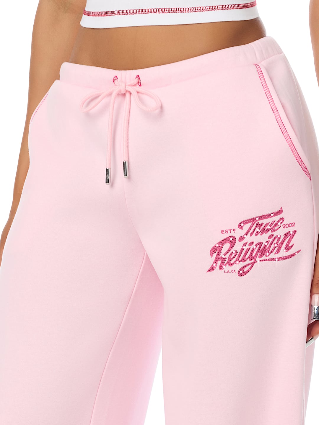 CRYSTAL CHERRY WIDE LEG SWEATPANT
