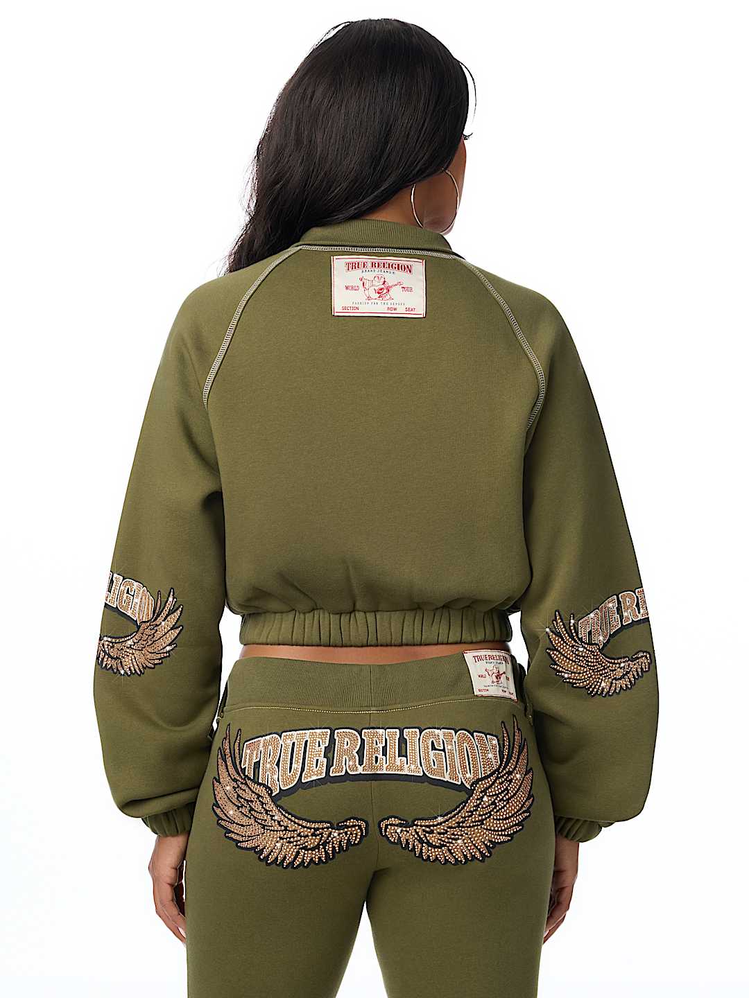 CRYSTAL GIRLFRIEND RAGLAN SWEATER JACKET