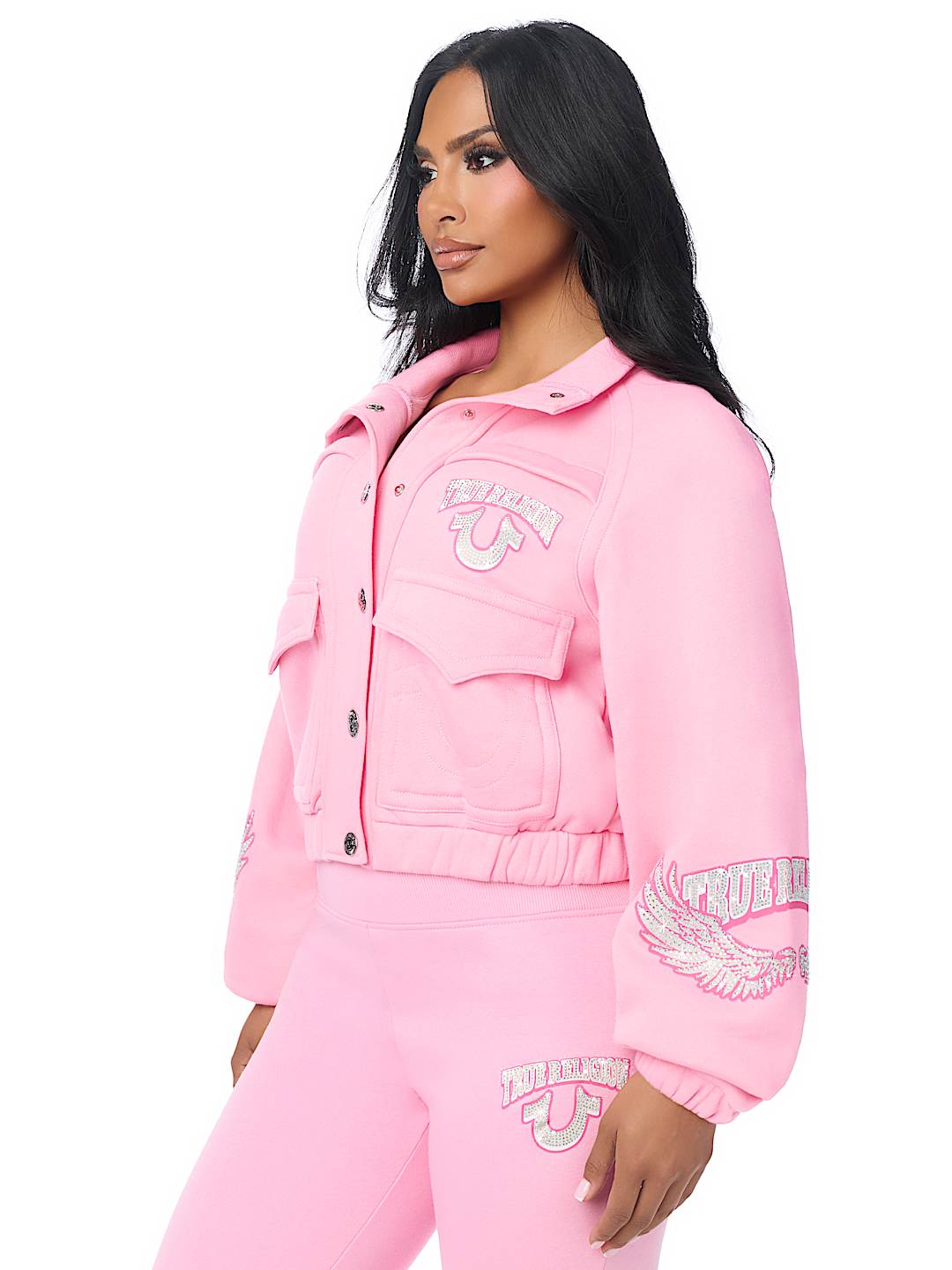 CRYSTAL GIRLFRIEND RAGLAN SWEATER JACKET