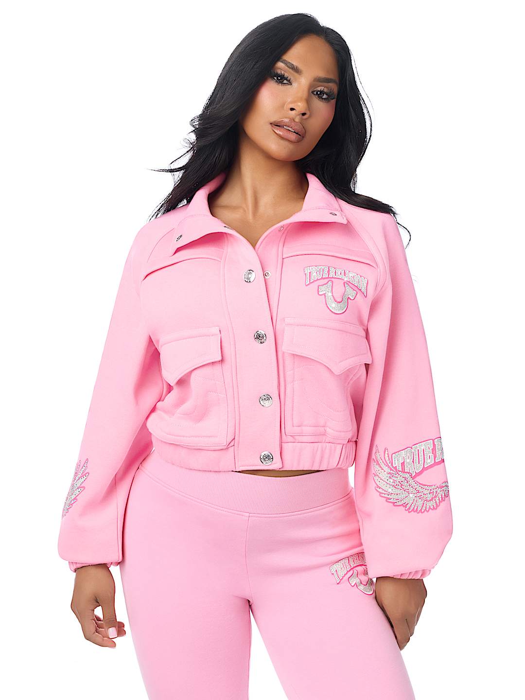 CRYSTAL GIRLFRIEND RAGLAN SWEATER JACKET