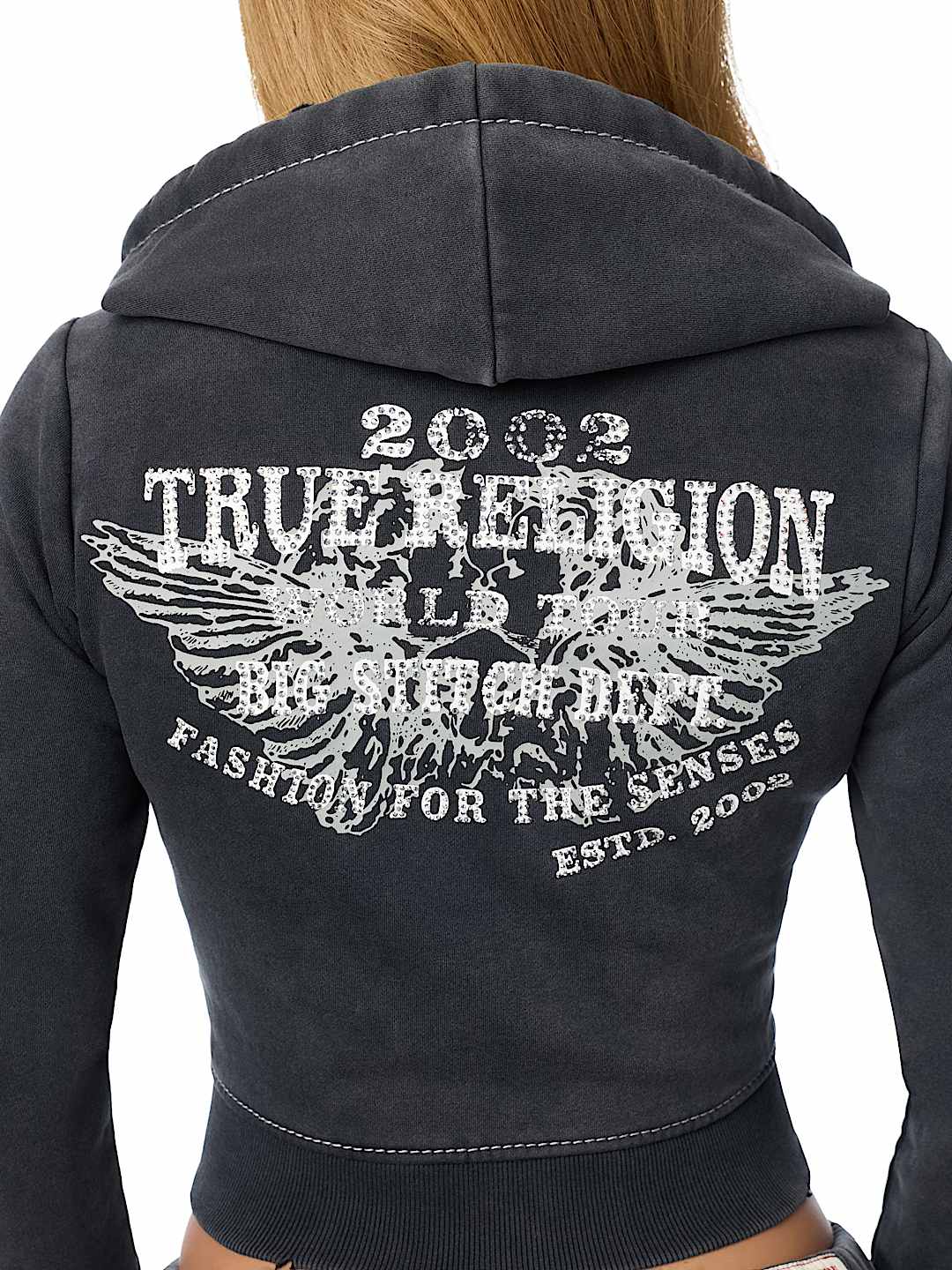 WASHED BIG T PIERCING HOODIE